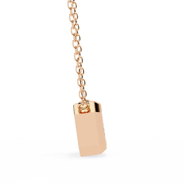 Emerald-Cut Bezel Solitaire Pendant