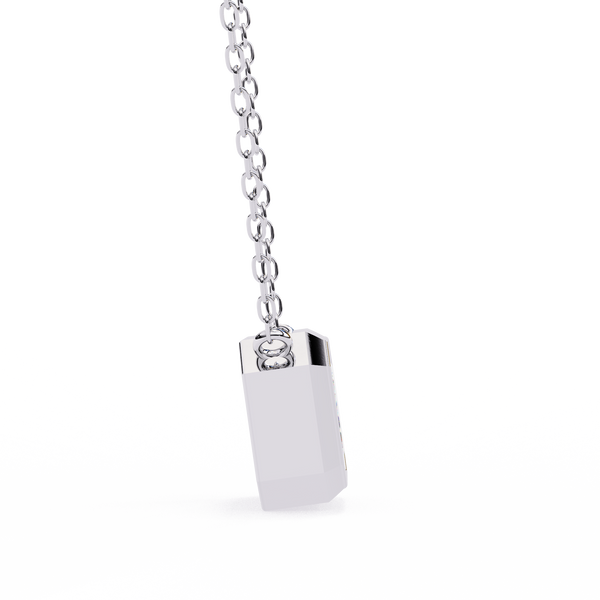 Emerald-Cut Bezel Solitaire Pendant