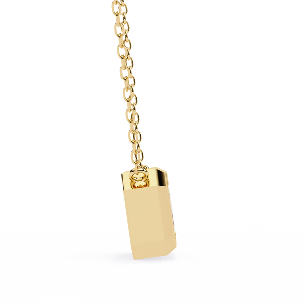 Emerald-Cut Bezel Solitaire Pendant
