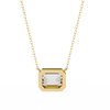 Emerald-Cut Bezel Solitaire Pendant