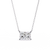 White Gold East-West Radiant Cut Diamond Pendant