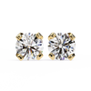 Round Brilliant-Cut Natural Diamond Stud Earrings