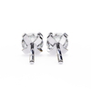 Round Brilliant-Cut Natural Diamond Stud Earrings