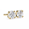 Round Brilliant-Cut Natural Diamond Stud Earrings