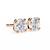 Round Brilliant-Cut Natural Diamond Stud Earrings