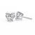 White Gold Heart-Cut Solitaire Diamond Stud Earrings
