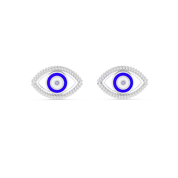 Nazar Evil Eye Enamel Gold Stud Earring