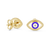 Nazar Evil Eye Enamel Gold Stud Earring