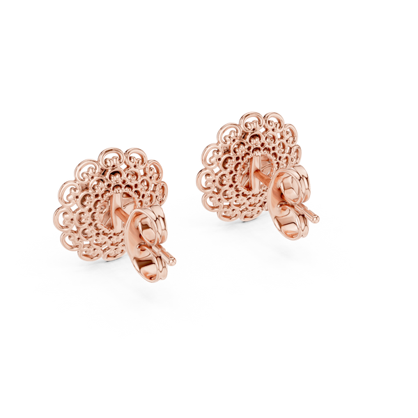 Belle Époque Lace Flower Diamond Stud Earring