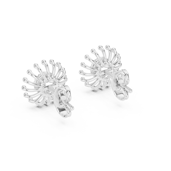 Solara Sunburst Diamond Stud Earring