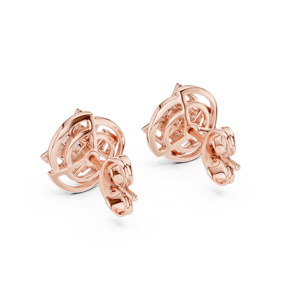 Mandala Halo Diamond Stud Earring