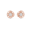 Mandala Halo Diamond Stud Earring