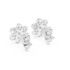 Petal Bloom Floral Cluster Diamond Stud Earring