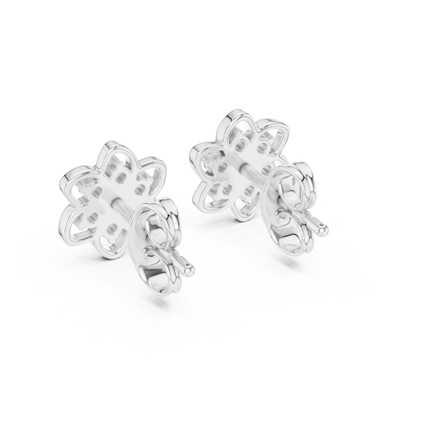 Petal Bloom Floral Cluster Diamond Stud Earring
