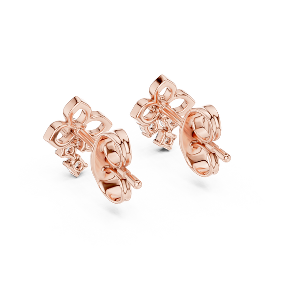Bloom Cross Diamond Stud Earring