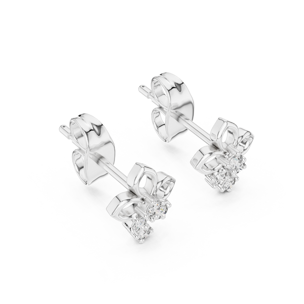 Bloom Cross Diamond Stud Earring