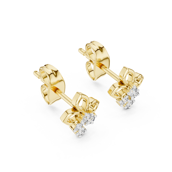 Bloom Cross Diamond Stud Earring