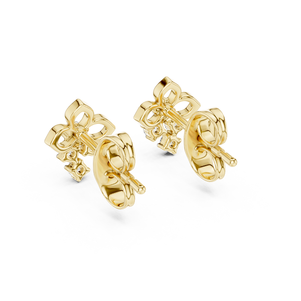 Bloom Cross Diamond Stud Earring