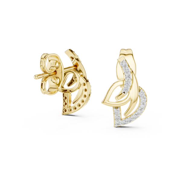 Aria Twin-Petal Diamond Stud Earring