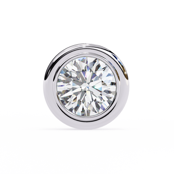 Elegant Round Natural Diamond Stud Earrings