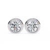 Elegant Round Natural Diamond Stud Earrings