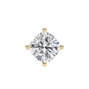 Gold Cushion Cut Diamond Floating Solitaire Pendant