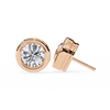 Elegant Round Natural Diamond Stud Earrings