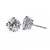 White Gold Filigree Basket Round Diamond Stud Earrings