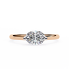 Rose Gold Round Cut Diamond Solitaire Ring with Two Prong Setting