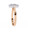 Rose Gold Oval Cut Diamond Solitaire Ring with Full Bezel Setting