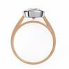 Rose Gold Oval Cut Diamond Solitaire Ring with Full Bezel Setting