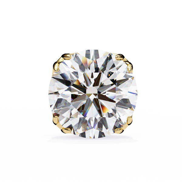 Classic 6-Prong Natural Diamond Round Stud Earrings