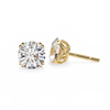 Classic 6-Prong Natural Diamond Round Stud Earrings