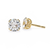 Yellow Gold Round Solitaire Diamond Stud Earrings