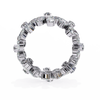 White Gold Pear Cluster Diamond Floral Eternity Ring