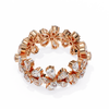 Rose Gold Pear Cluster Diamond Floral Eternity Ring