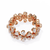 Rose Gold Pear Cluster Diamond Floral Eternity Ring