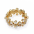 Yellow Gold Pear Cluster Diamond Floral Eternity Ring