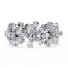 White Gold Pear Cluster Diamond Floral Eternity Ring