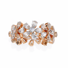 Rose Gold Pear Cluster Diamond Floral Eternity Ring