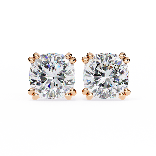 Regal Cushion Diamond Earrings
