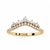 Yellow Gold Round Diamond Tiara Crown Ring with Pavé Band