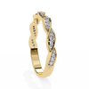 Yellow Gold Round Diamond Twisted Rope Half Eternity Band