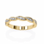 Yellow Gold Round Diamond Twisted Rope Half Eternity Band