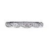White Gold Round Diamond Twisted Rope Half Eternity Band