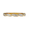 Yellow Gold Round Diamond Twisted Rope Half Eternity Band