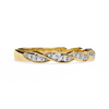 Yellow Gold Round Diamond Twisted Rope Half Eternity Band