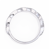 White Gold Round Diamond Twisted Rope Half Eternity Band