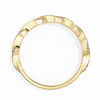 Yellow Gold Round Diamond Twisted Rope Half Eternity Band