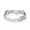 White Gold Round Diamond Leaf and Vine Eternity Band